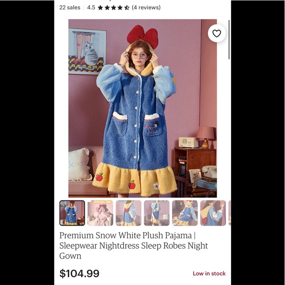 Snow White Plush Robe - Picture 2 of 8